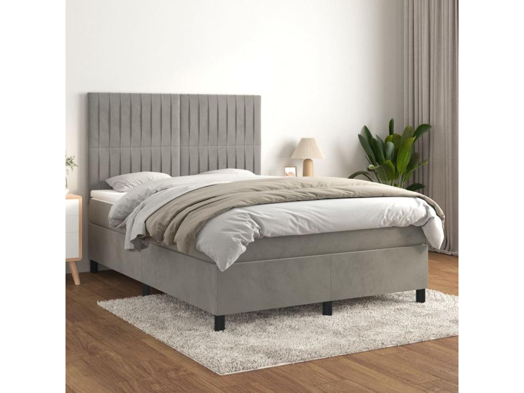 White Velvet Mattress, 140 x 190 cm