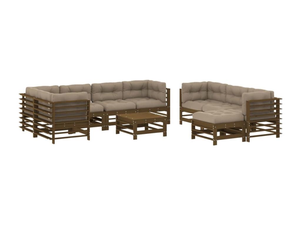 Brown Solid Wood Outdoor Furniture Set - dlz1766576469970
