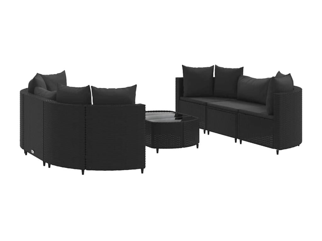 Black Woven Resin Wicker Outdoor Furniture Set - dlz1766576437629