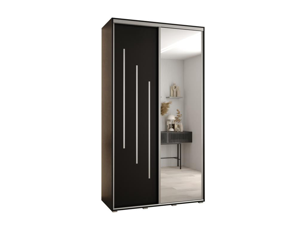 Black Wardrobe, 130 x 60 x 235.2 cm