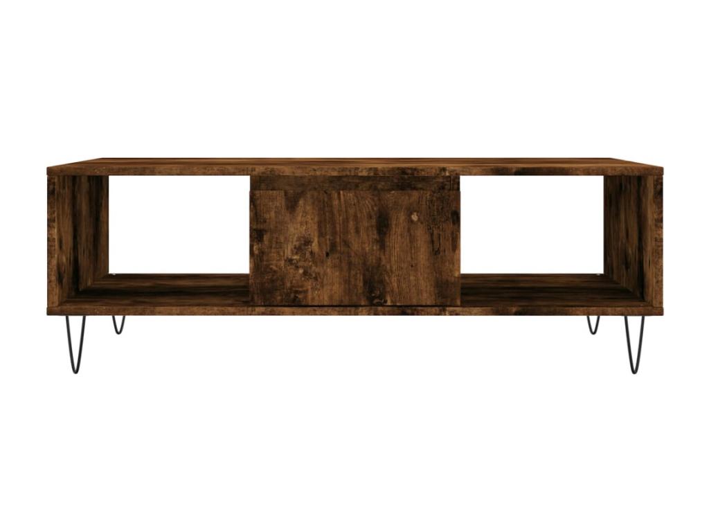 Brown Oak Wood Coffee Table, 104 x 60 x 35 cm