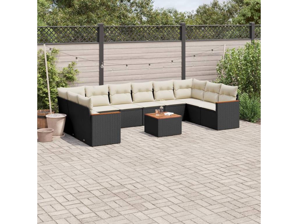 Black Woven Resin Wicker Outdoor Furniture Set - dlz1766576290474