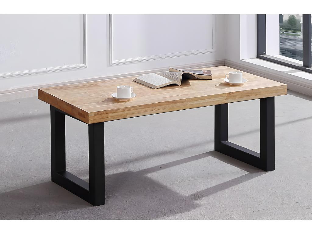 Black Oak Wood Coffee Table