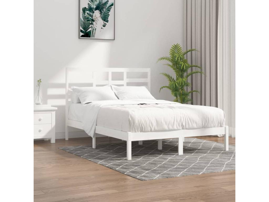 White Solid Wood Mattress, 135 x 190 cm