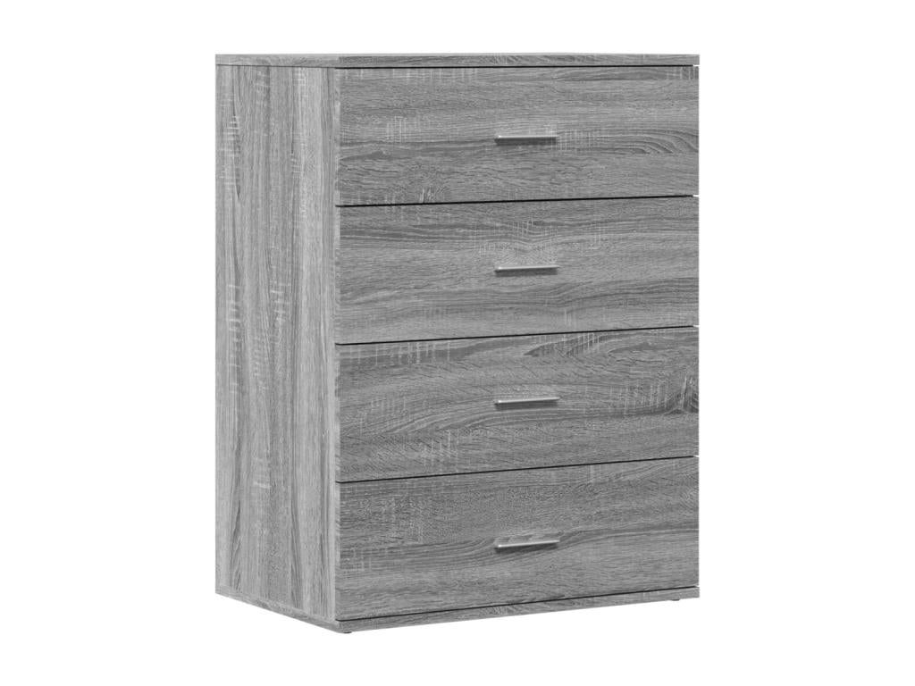 Gray Engineered Wood Sideboard, 60 x 39 x 80 cm