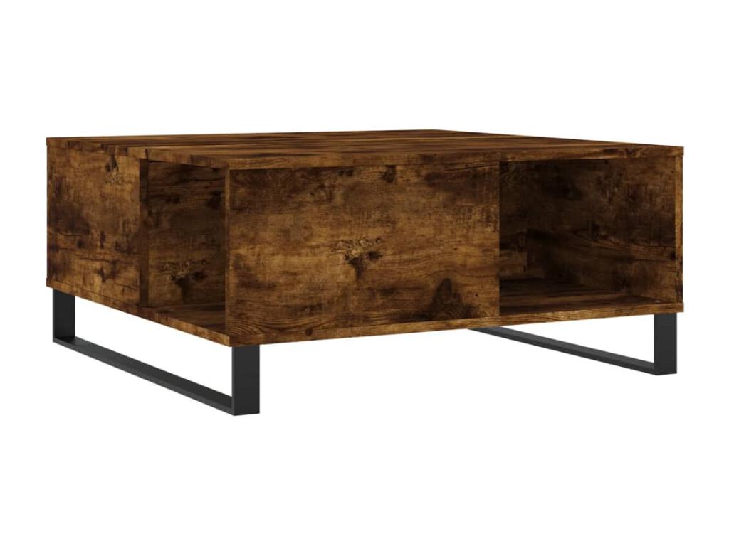 Brown Engineered Wood Coffee Table, 80 x 80 x 36.5 cm