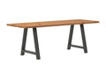 Brown Oak Wood Dining Table