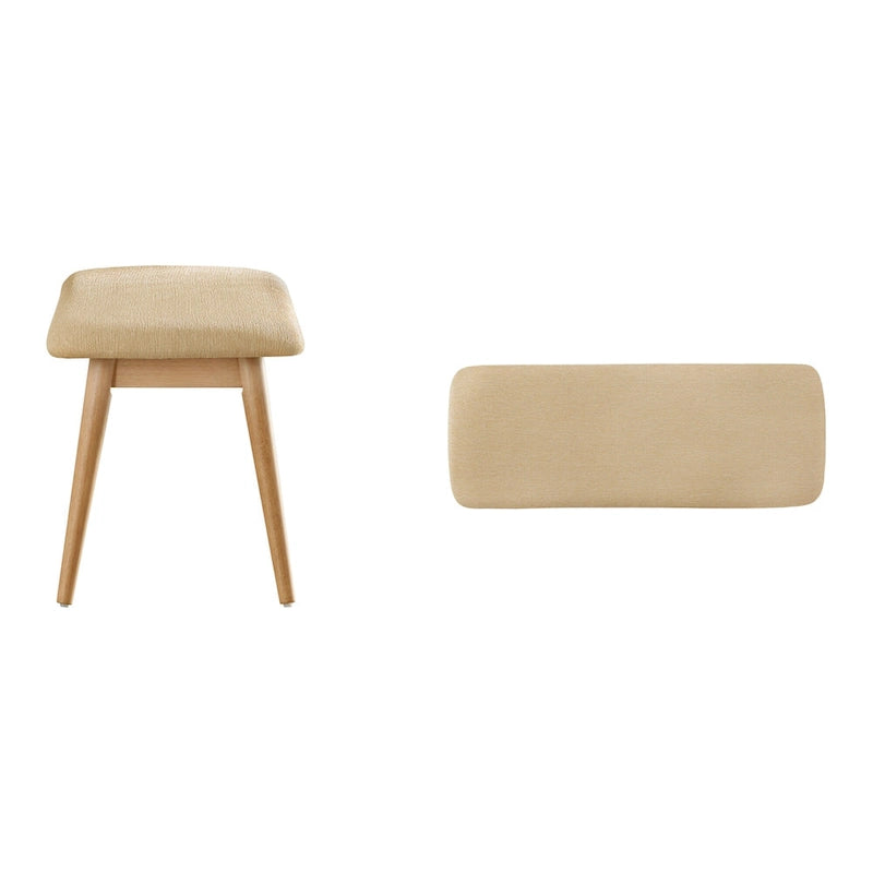 Ribe Mid-Century Modern Tapered Upholstered Dining Bench