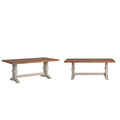 Ronda Two-Tone Rectangular Solid Wood Top Dining Table