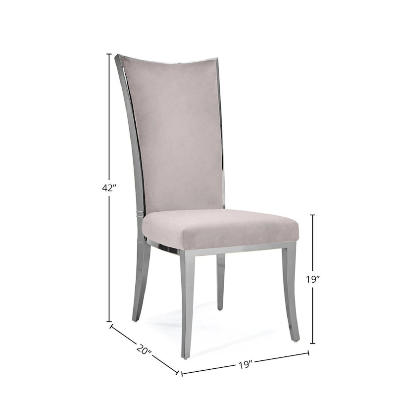 Massimo Silver Stainless Steel Dining Chair