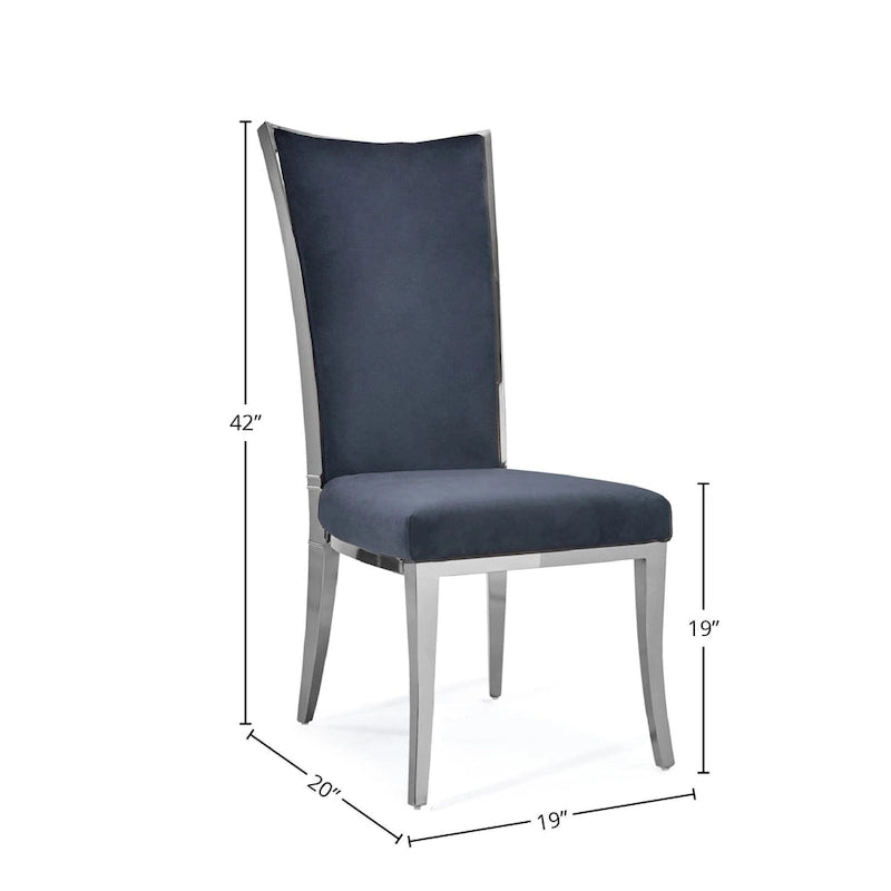 Massimo Silver Stainless Steel Dining Chair