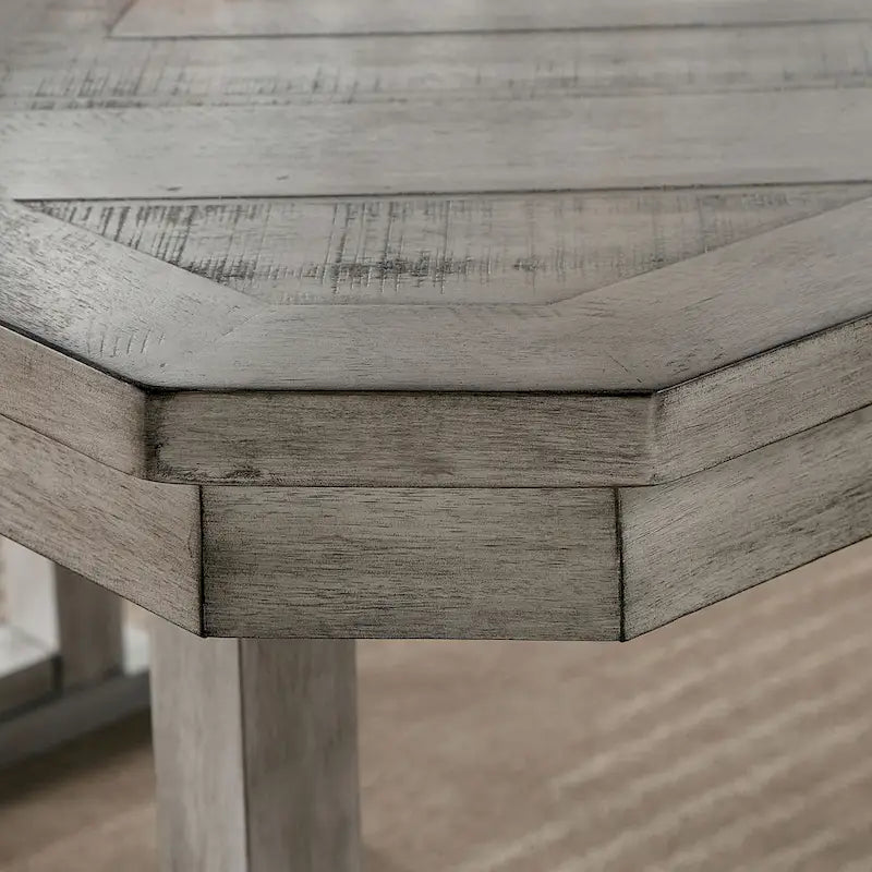 Bura Grey Diamond Wood Top 60-inch Dining Table by Furniture of America