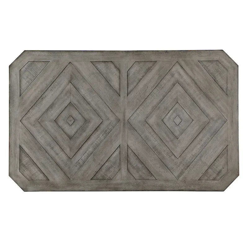 Bura Grey Diamond Wood Top 60-inch Dining Table by Furniture of America