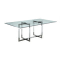 Somette Amanda 72  Dining Table with Floating Acrylic Base - 42 x 72 