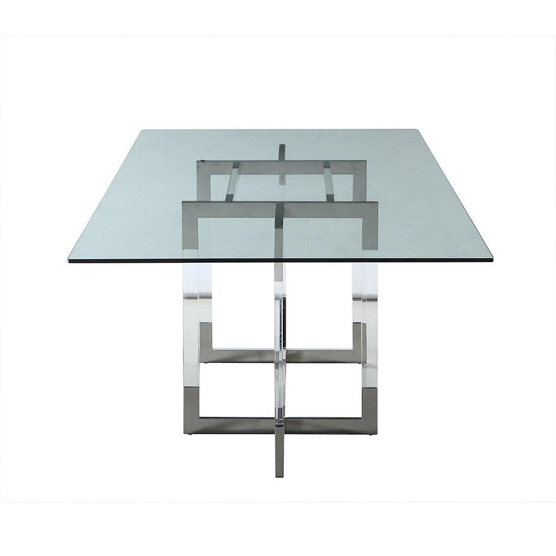 Somette Amanda 72  Dining Table with Floating Acrylic Base - 42 x 72