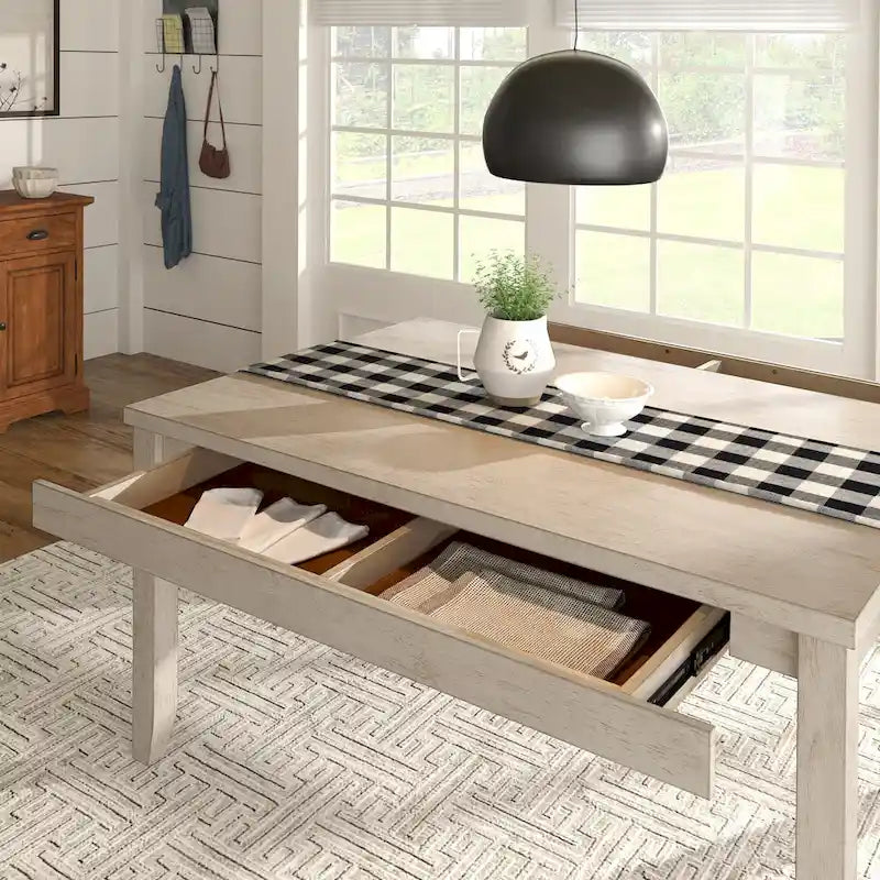 Elena Wood Rectangular Dining Table by iNSPIRE Q Classic