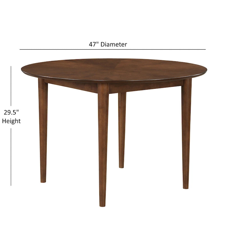 Belinda Walnut 47-inch Round Leg Dining Table by Greyson Living