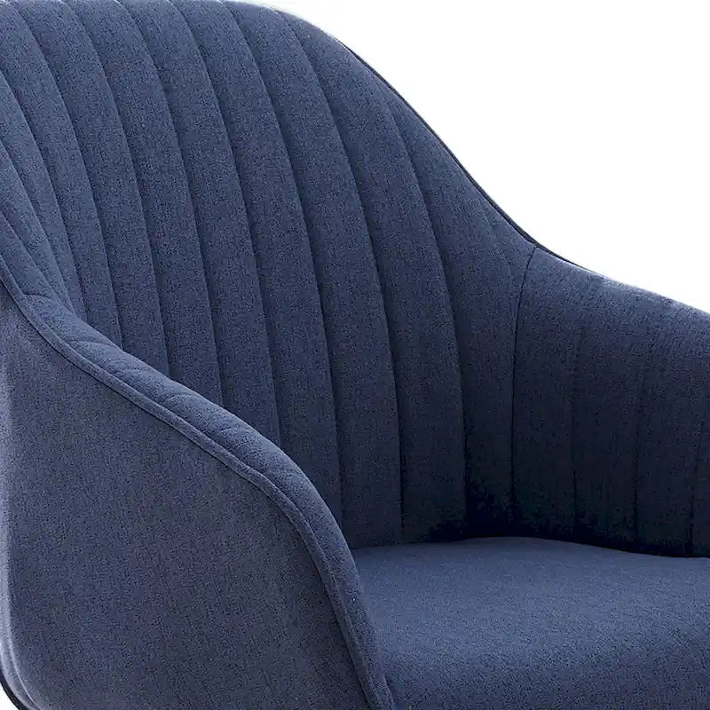 Art Leon Set of 2 Mid-century Swivel Dining Chairs with Wood Legs