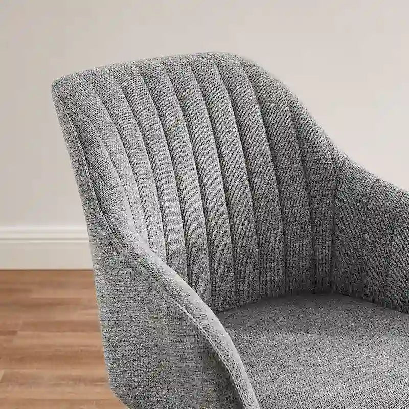 Art Leon Set of 2 Mid-century Swivel Dining Chairs with Wood Legs