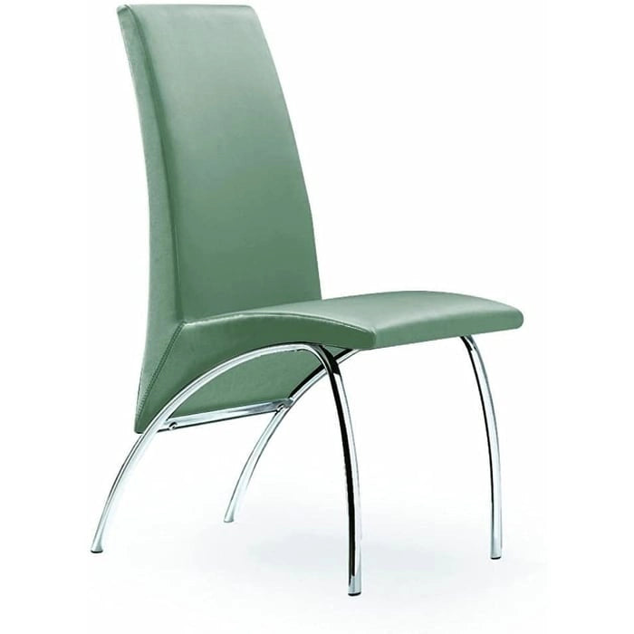 Hamil Leatherette Dining Chair with Chrome Legs Set of 2