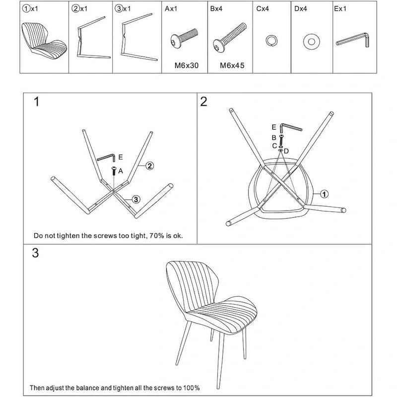 Modern Upholstered Dining Chairs with Metal Legs, Set of 2, Brown