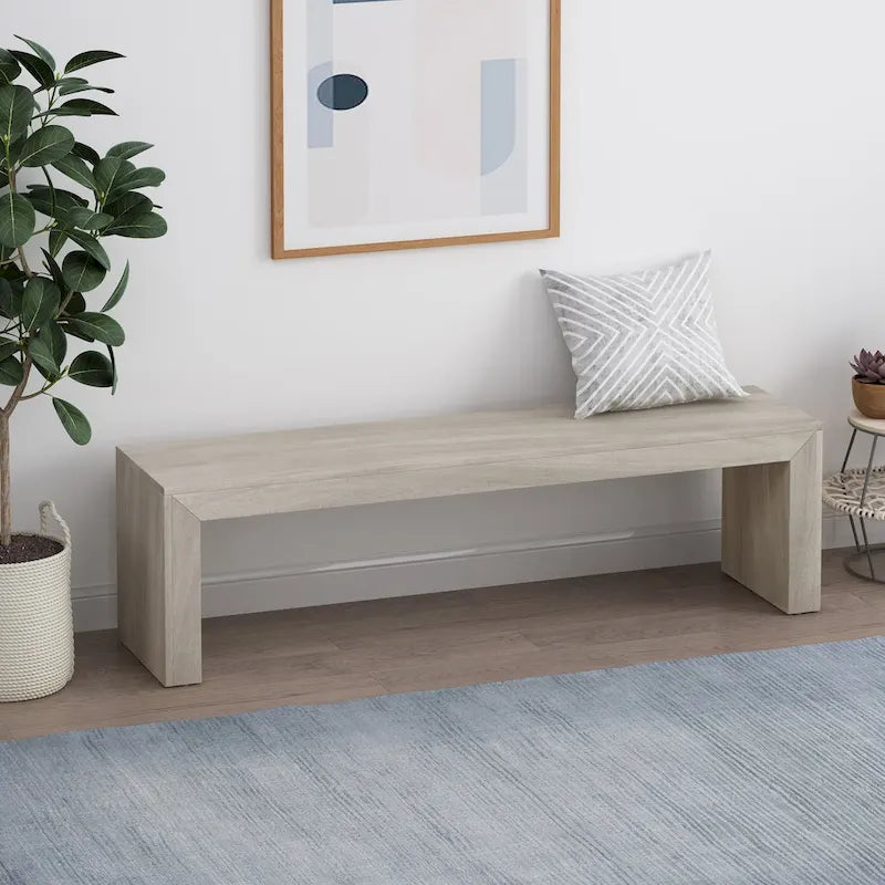 Pannell Farmhouse Acacia Wood Dining Bench by Christopher Knight Home