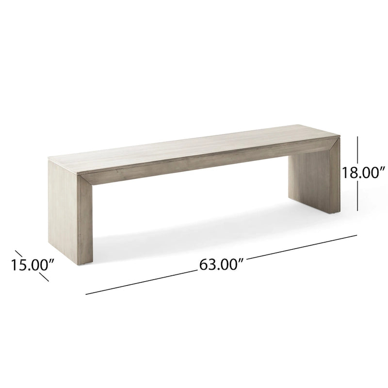 Pannell Farmhouse Acacia Wood Dining Bench by Christopher Knight Home