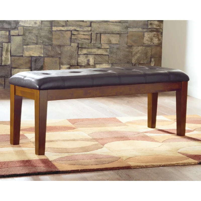 Signature Design by Ashley Ralene Brown Leatherette Dining Bench - 49.75  W x 16.25  D x 18.5  H
