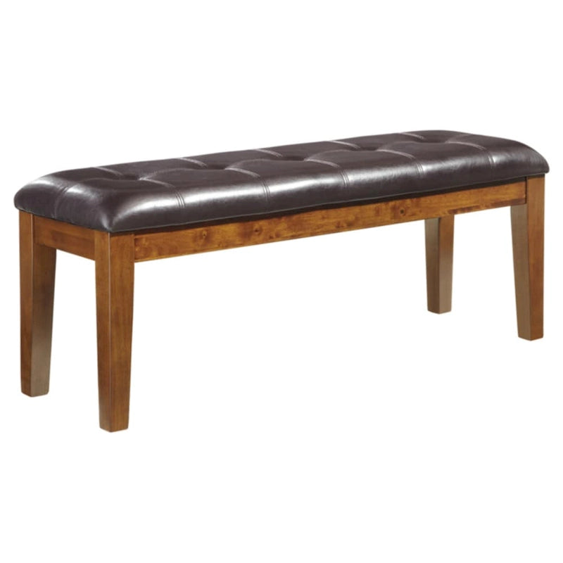 Signature Design by Ashley Ralene Brown Leatherette Dining Bench - 49.75  W x 16.25  D x 18.5  H