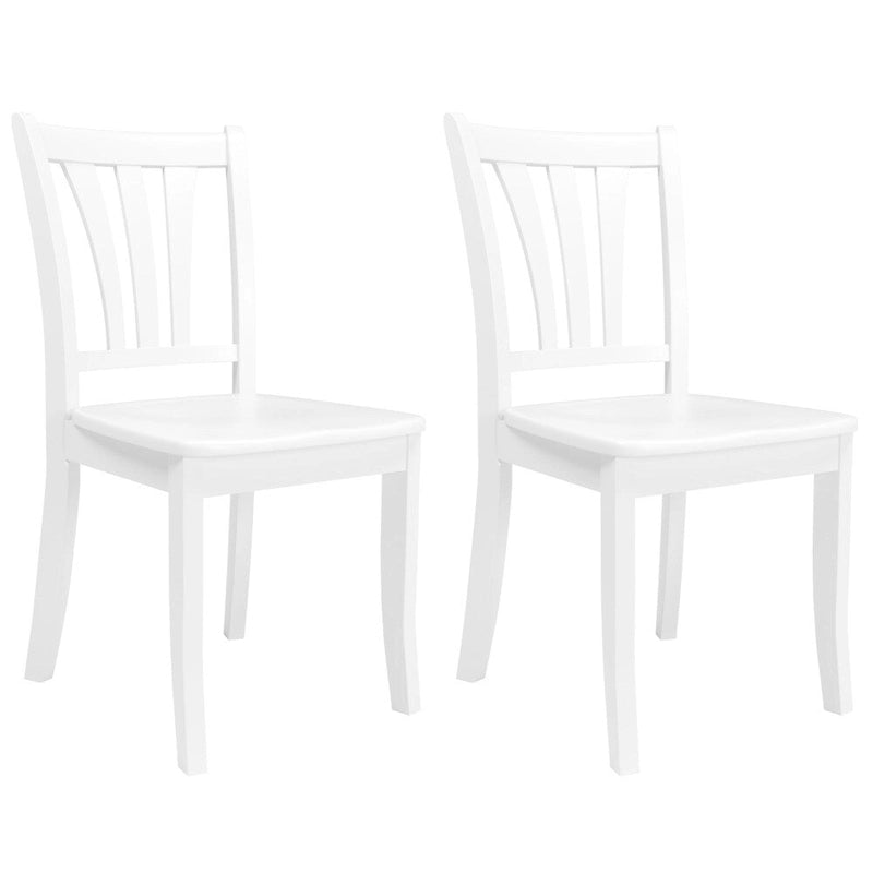 Set of 2 Dillon White Solid Wood Dining Chairs