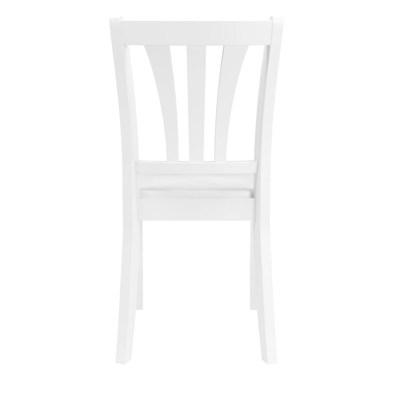 Set of 2 Dillon White Solid Wood Dining Chairs
