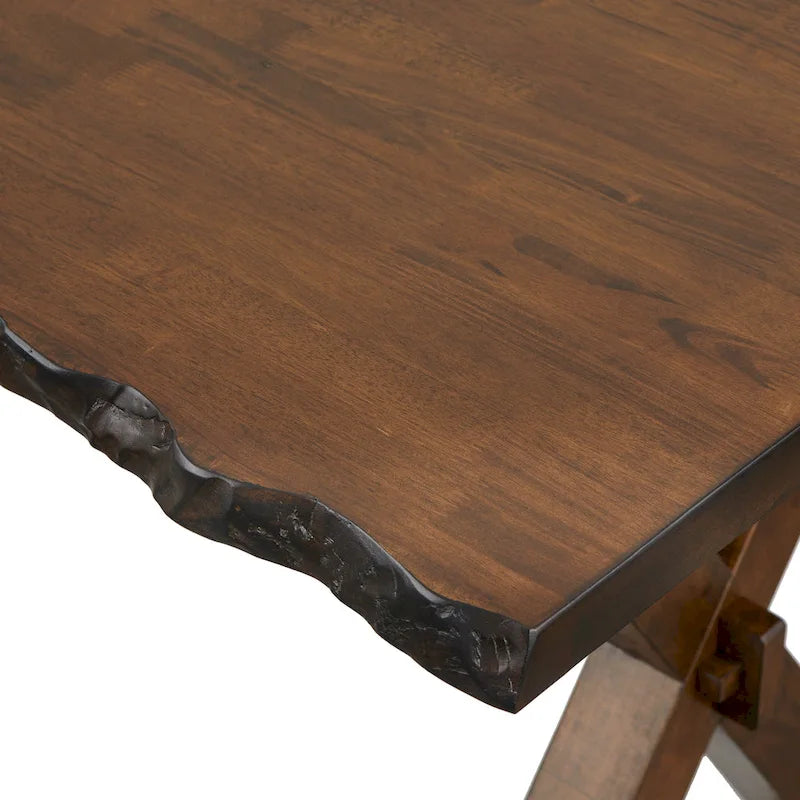 Simple Living Mandeville Live Edge Solid Wood Walnut Dining Table