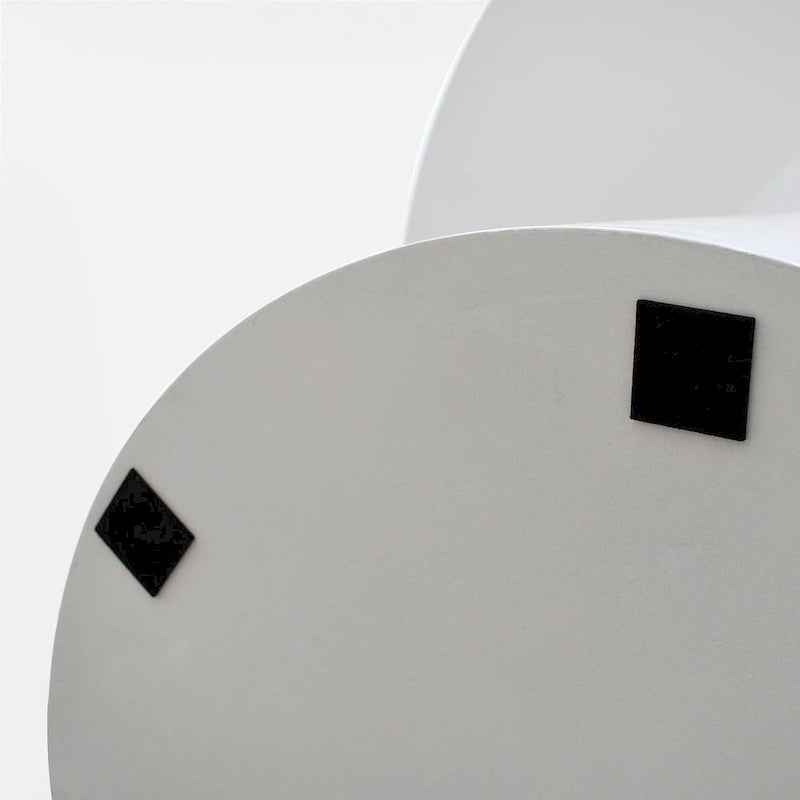 46  White Round Pedestal Dining Table