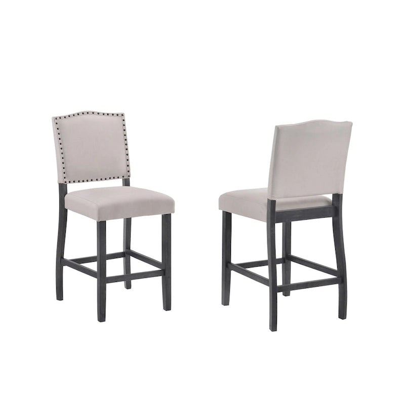 Best Quality Furniture Light Grey 5-piece Counter Height Dining Set