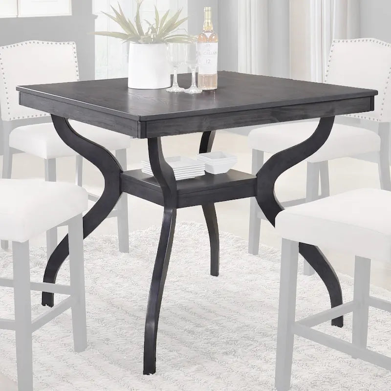 Best Quality Furniture Light Grey 5-piece Counter Height Dining Set