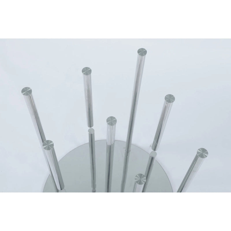 Somette 8511 Round glass dining table - Grey