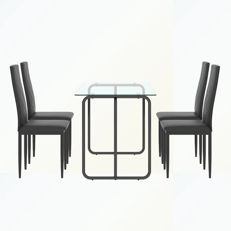 Rectangle Dining Table with Metal Frame