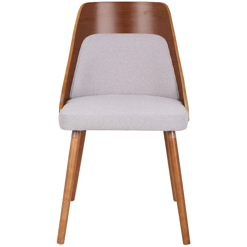 Carson Carrington Vallemala Walnut and Fabric Dining Chair - N/A