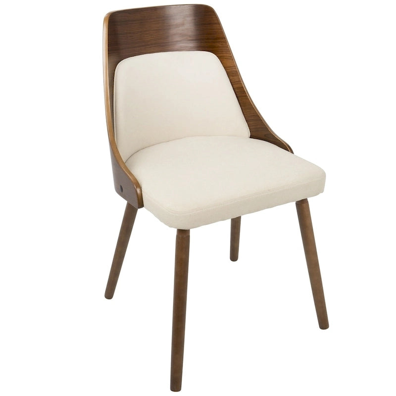 Carson Carrington Vallemala Walnut and Fabric Dining Chair - N/A