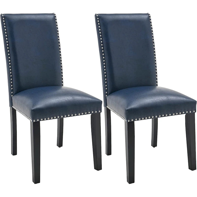 Faux Leather Kitchen Dining Accent Chairs Set of 2