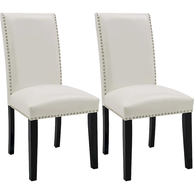 Faux Leather Kitchen Dining Accent Chairs Set of 2