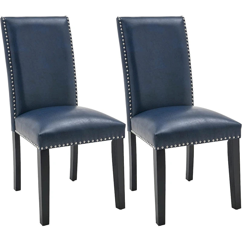 Faux Leather Kitchen Dining Accent Chairs Set of 2