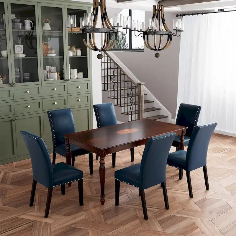 Faux Leather Kitchen Dining Accent Chairs Set of 2