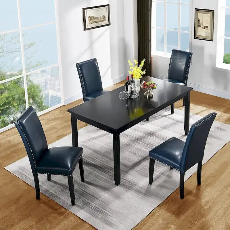 Faux Leather Kitchen Dining Accent Chairs Set of 2