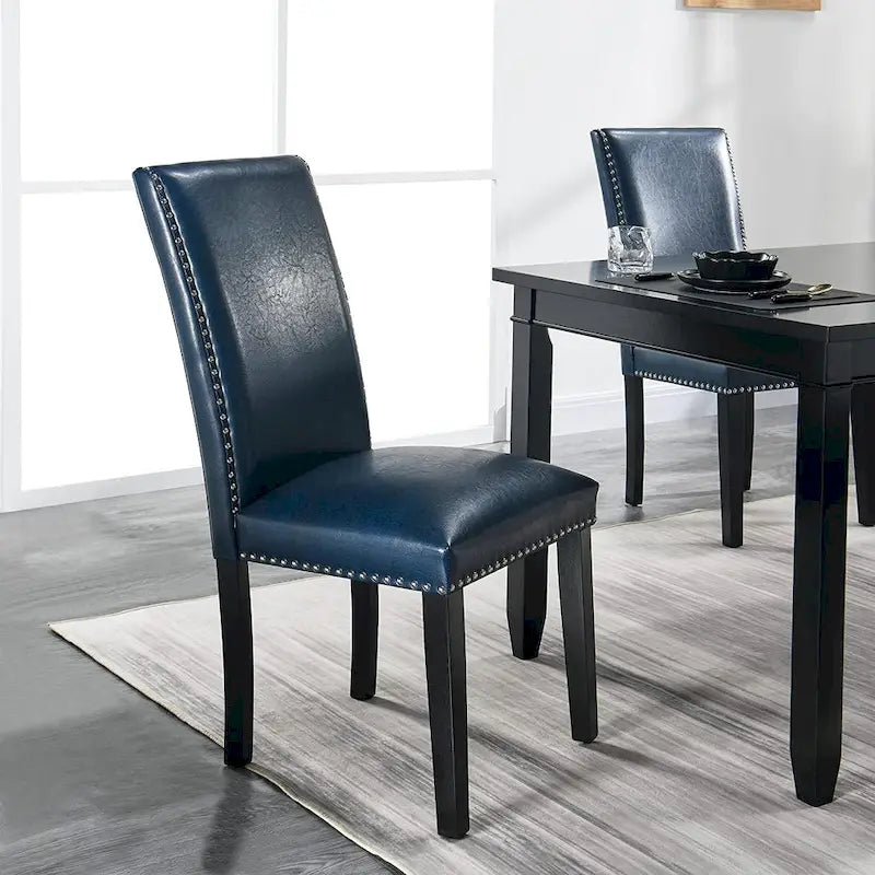 Faux Leather Kitchen Dining Accent Chairs Set of 2