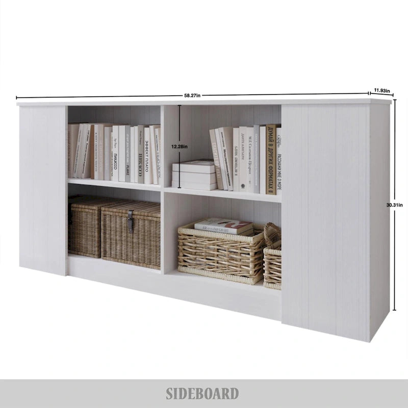 CraftPorch Simple Clean-Lines Wooden Sideboard