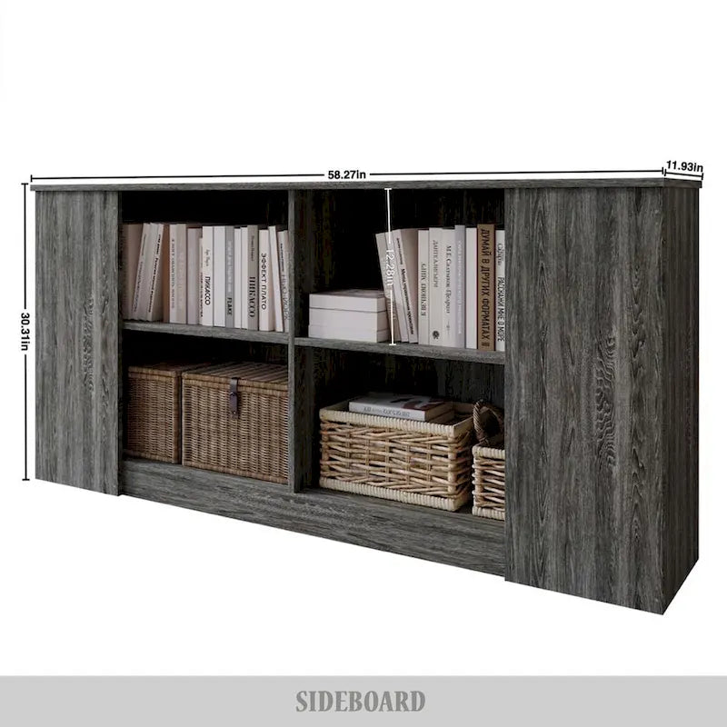 CraftPorch Simple Clean-Lines Wooden Sideboard