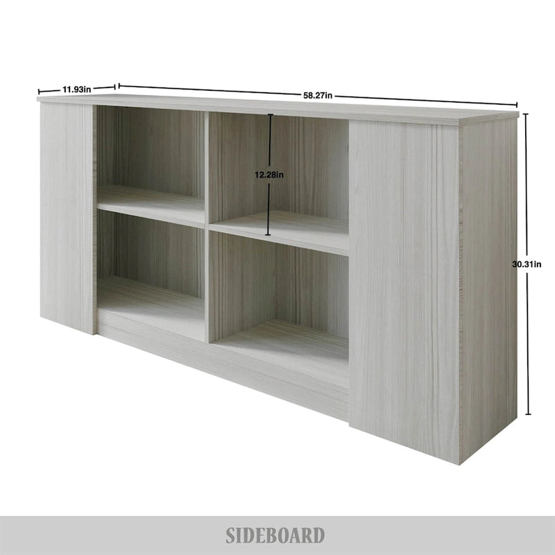 CraftPorch Simple Clean-Lines Wooden Sideboard