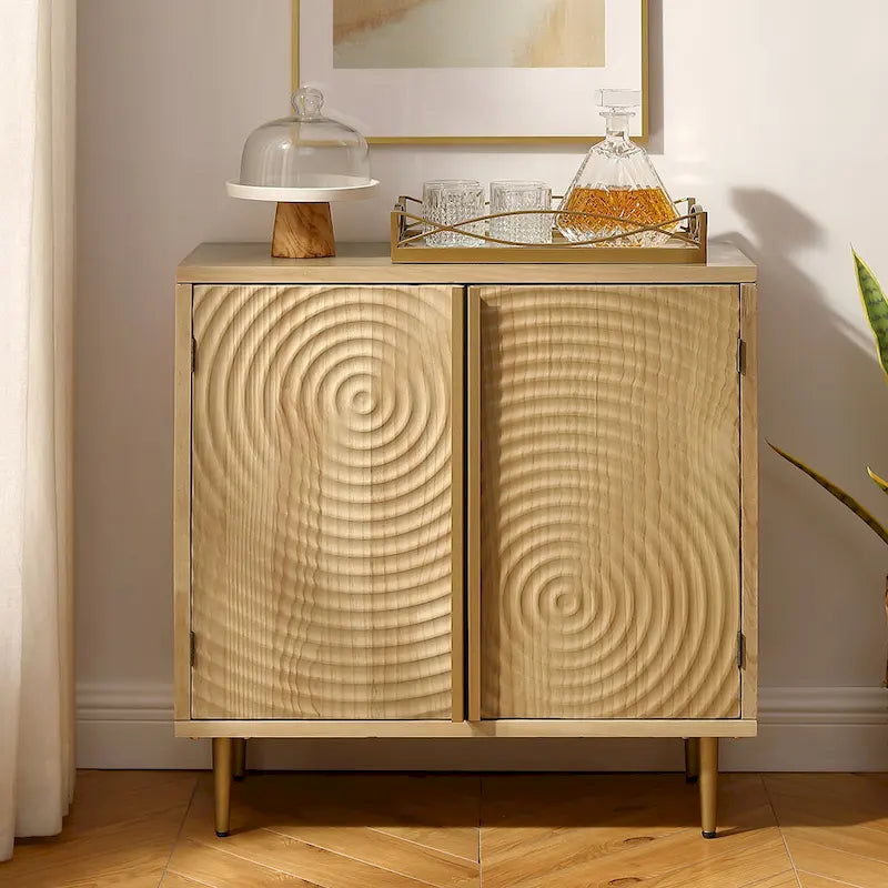 Art Leon Handcrafted Wood Sideboard with 2 Doors