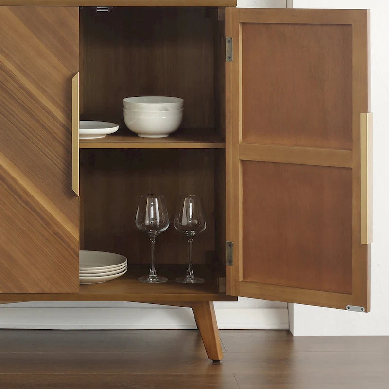 Art Leon Handcrafted Wood Sideboard with 2 Doors